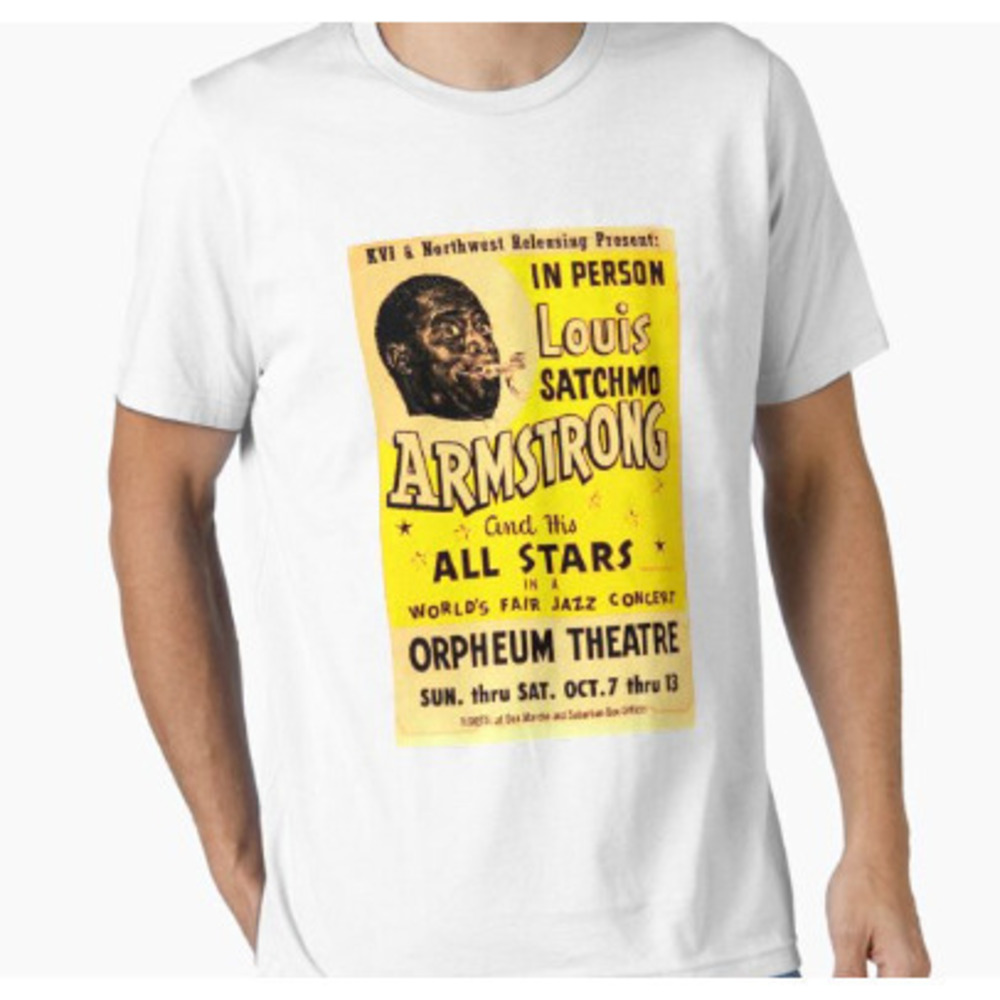 White Louis Armstrong T-Shirts